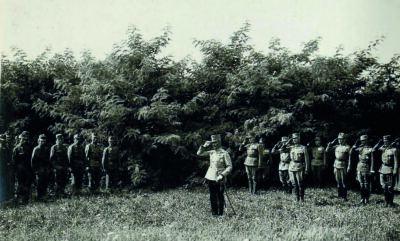 Il Feldmaresciallo Svetozar Boroevic´ von Bojna con le sue truppe a Udine nell’agosto del 1918